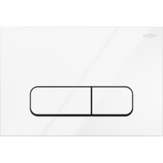 Pneumatické splachovací tlačítko Mexen Fenix Air 02, lesklé bílé - 6A0200