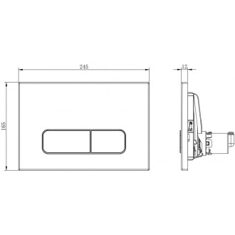 Pneumatické splachovací tlačítko Mexen Fenix Air 02, lesklý chrom - 6A0201