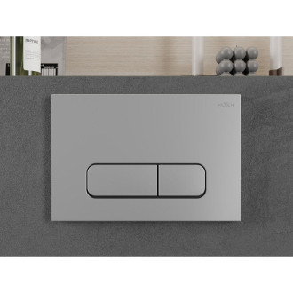 Pneumatické splachovací tlačítko Mexen Fenix Air 02, matný chrom - 6A0202