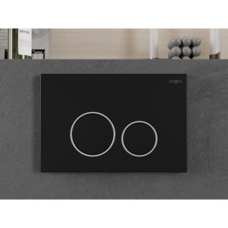 Pneumatické splachovací tlačítko Mexen Fenix Air 05, černé - 6A0503