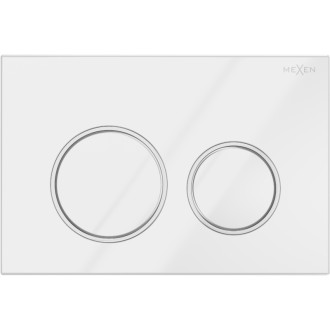 Pneumatické splachovací tlačítko Mexen Fenix Air 07 XS, lesklé bílé - 6A0700