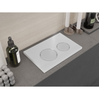 Pneumatické splachovací tlačítko Mexen Fenix Air 07 XS, lesklé bílé - 6A0700