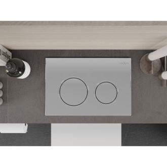 Pneumatické splachovací tlačítko Mexen Fenix Air 07 XS, lesklý chrom - 6A0701