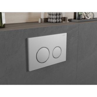 Pneumatické splachovací tlačítko Mexen Fenix Air 07 XS, matný chrom - 6A0702