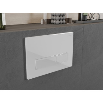 Pneumatické splachovací tlačítko Mexen Fenix Air 09, lesklé bílé - 6A0900