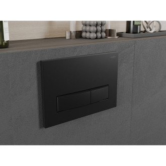 Pneumatické splachovací tlačítko Mexen Fenix Air 09, černé - 6A0903