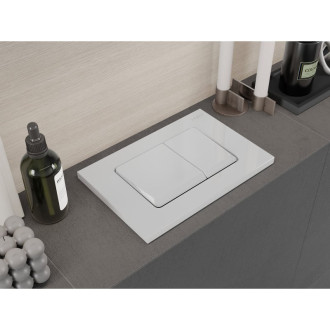 Pneumatické splachovací tlačítko Mexen Fenix Air 10 XS, lesklé bílé - 6A1000