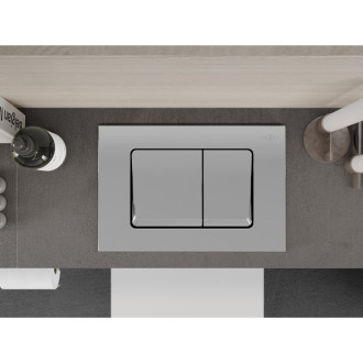 Pneumatické splachovací tlačítko Mexen Fenix Air 10 XS, lesklý chrom - 6A1001