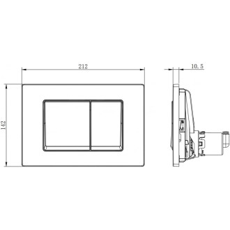 Pneumatické splachovací tlačítko Mexen Fenix Air 10 XS, lesklý chrom - 6A1001