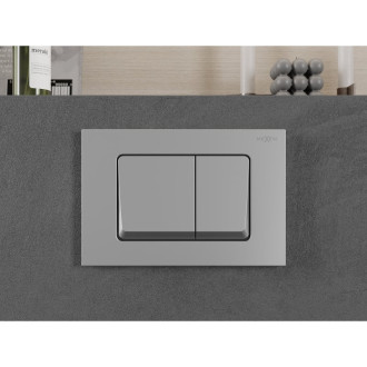 Pneumatické splachovací tlačítko Mexen Fenix Air 10 XS, matný chrom - 6A1002