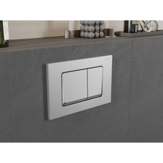 Pneumatické splachovací tlačítko Mexen Fenix Air 10 XS, matný chrom - 6A1002