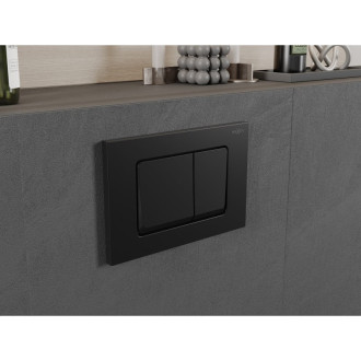 Pneumatické splachovací tlačítko Mexen Fenix Air 10 XS, matně černé - 6A1003