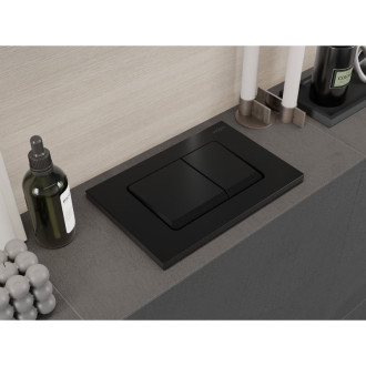 Pneumatické splachovací tlačítko Mexen Fenix Air 10 XS, matně černé - 6A1003