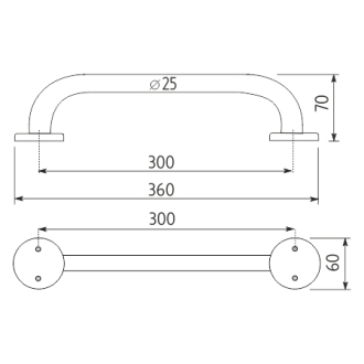 NIMCO BM 7035-18 madlo 25x300 nerez
