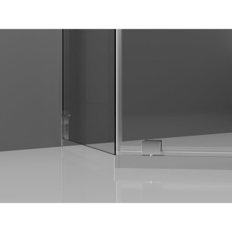 Sprchový kout Mexen Exo pětiúhelníkový výklopný 80 x 80 cm, průhledný, chrom - 812-080-080-01-00