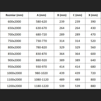 Sprchové skládací dveře Mexen Exo 90 cm, průhledné, černé - 816-090-000-70-00