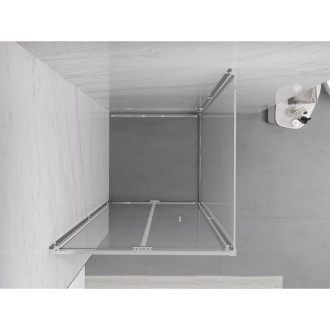 Sprchový kout Mexen Exo skládací 80 x 80 cm, průhledný, chrom - 816-080-080-01-00