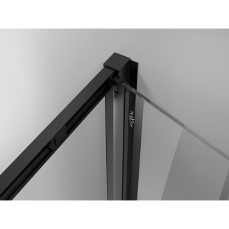 Skládací sprchový kout Mexen Exo 75 x 75 cm, průhledný, černý - 816-075-075-70-00