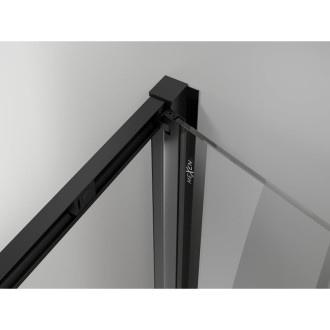 Skládací sprchový kout Mexen Exo 70 x 95 cm, průhledný, černý - 816-070-095-70-00