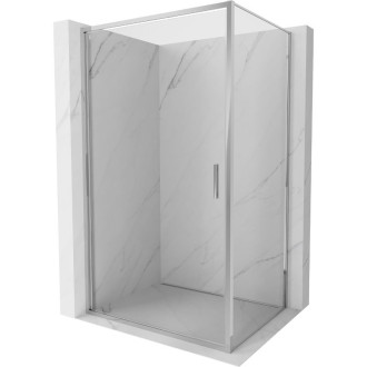 Sprchový kout Mexen Exo s výklopným mechanismem 90 x 80 cm, průhledný, chrom - 817-090-080-01-00