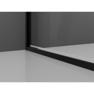 Sprchový kout Mexen Exo s výklopným mechanismem 100 x 85 cm, průhledný, černý - 817-100-085-70-00