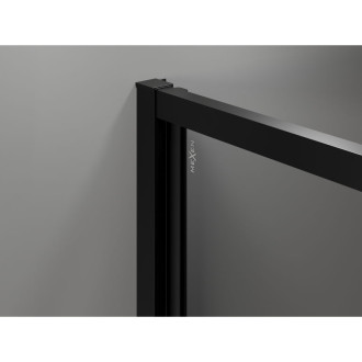 Sprchový kout Mexen Exo s výklopným mechanismem 100 x 85 cm, průhledný, černý - 817-100-085-70-00