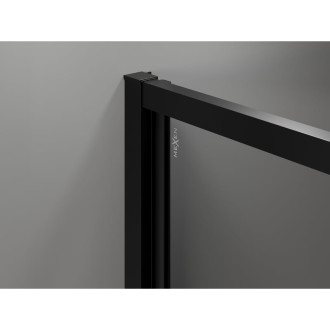 Sprchový kout Mexen Exo s výklopným mechanismem 90 x 85 cm, průhledný, černý - 814-090-085-70-00