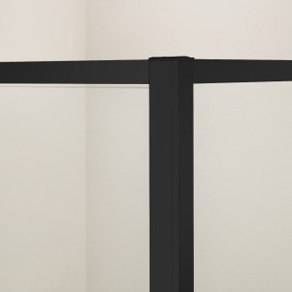 CERANO - Sprchový kout Versaro L/P - 6 mm - černá matná, transparentní sklo - 150x80 cm - křídlový