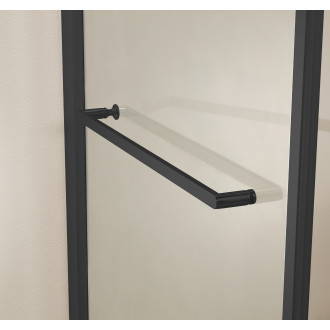 CERANO - Sprchový kout Versaro L/P - 6 mm - černá matná, transparentní sklo - 80x90 cm - křídlový