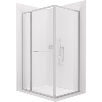 CERANO - Sprchový kout Versaro L/P - 6 mm - chrom, transparentní sklo - 120x80 cm - křídlový