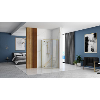 REA Sprchový kout DIAMOND 90x90 BRUSH GOLD KPL-K6506