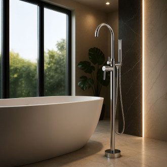 REA Volně stojící baterie Lungo Chrome REA-B7497