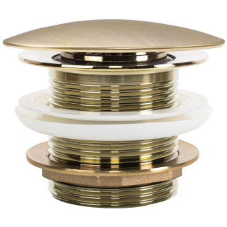 REA Univerzální vanová výpusť Click-clack - Brush Gold REA-W2012