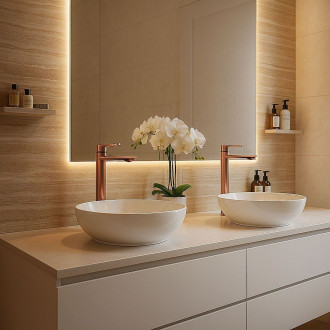 REA Umyvadlová baterie STORM - COPPER BRUSH vysoká REA-B3002