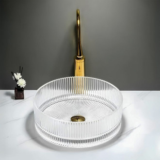 REA Umyvadlo na desku Ingrid 36 Transparent REA-U8522