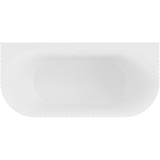 Volně stojící závěsná vana Mexen Sella s drážkovaným přepadem 170 x 80 cm, matná bílá, bílý přepad - 52711708001-20