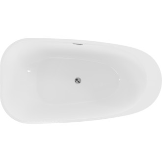 Volně stojící vana Mexen Giada 170 x 90 cm, lesklá bílá, chromovaný přepad - 52741709000-01