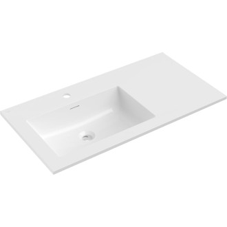 Mexen Otis levé zapuštěné umyvadlo 91 x 46,5 cm, lesklá bílá - 25189000L
