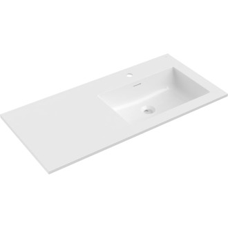 Mexen Otis zapuštěné umyvadlo pravé 101 x 46,5 cm, lesklá bílá - 25181000P