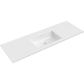 Zapuštěné umyvadlo Mexen Otis 141 x 46,5 cm, lesklá bílá - 25181400