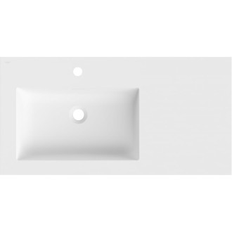 Mexen Otis levé zapuštěné umyvadlo 91 x 46,5 cm, matná bílá - 25189001L