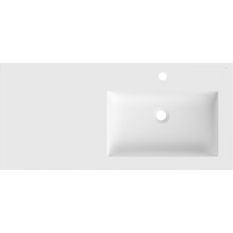 Mexen Otis pravé zapuštěné umyvadlo 101 x 46,5 cm, matná bílá - 25181001P