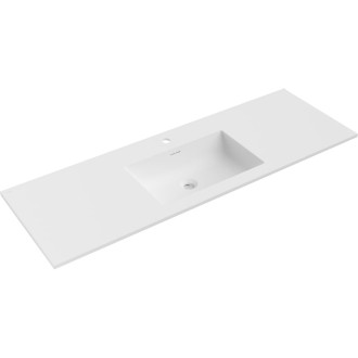 Zapuštěné umyvadlo Mexen Otis 141 x 46,5 cm, matná bílá - 25181401