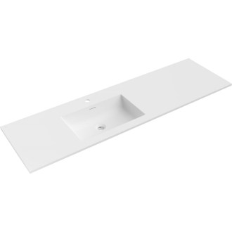 Mexen Otis levé zapuštěné umyvadlo 161 x 46,5 cm, matná bílá - 25181601L