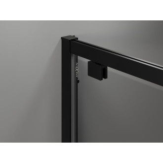 Sprchový kout Mexen Exo s výklopným mechanismem 70 x 95 cm, průhledný, černý - 8181-070-095-70-00