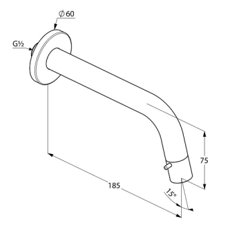 KLUDI BOZZ Umyvadlový ventil, chrom 380180530