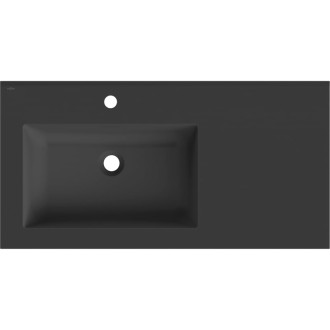 Mexen Otis levé zapuštěné umyvadlo 91 x 46,5 cm, matná černá - 25189071L