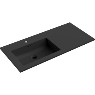 Mexen Otis levé zapuštěné umyvadlo 101 x 46,5 cm, matná černá - 25181071L