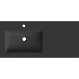 Mexen Otis levé zapuštěné umyvadlo 101 x 46,5 cm, matná černá - 25181071L