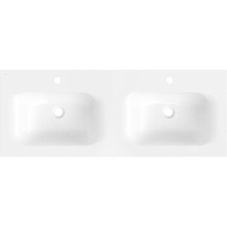 Dvojité zapuštěné umyvadlo Mexen Vela 121 x 46,5 cm, lesklá bílá - 25231200D